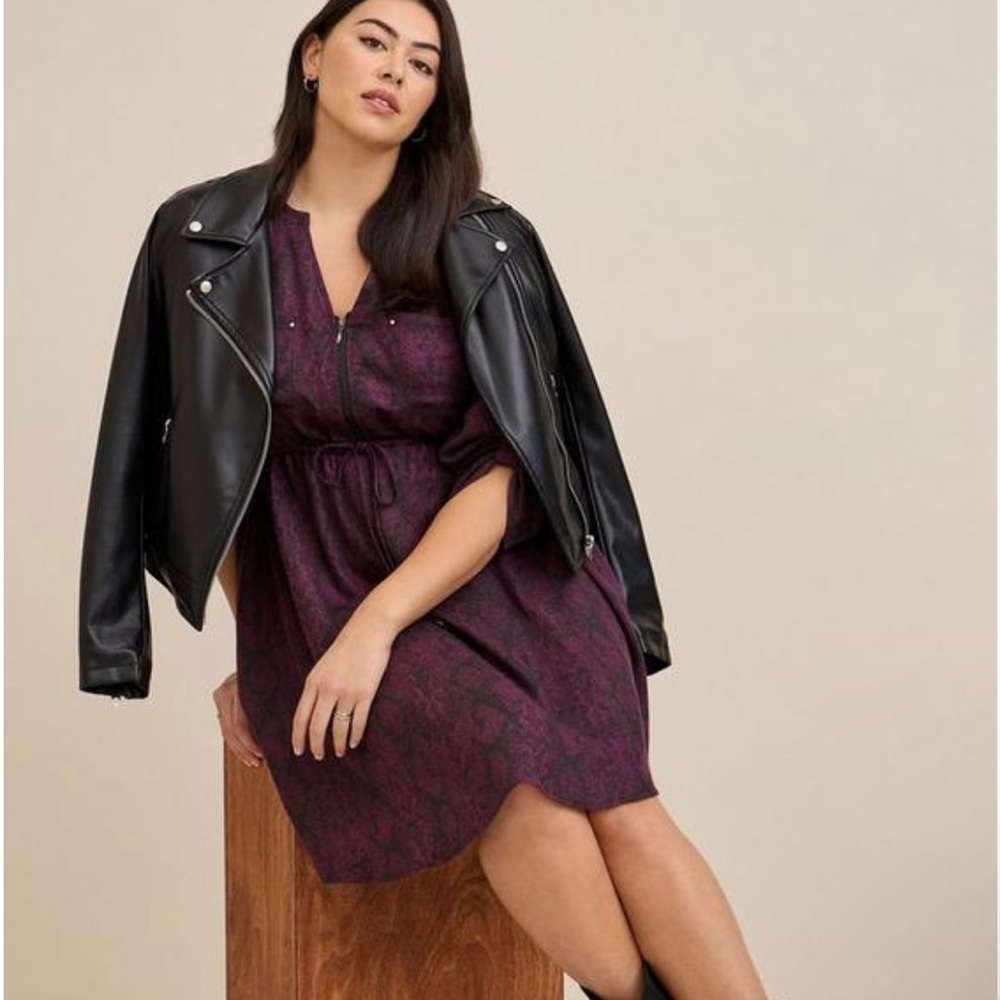 Mini Brushed Rayon Zip-Front Shirt Dress - Size 00